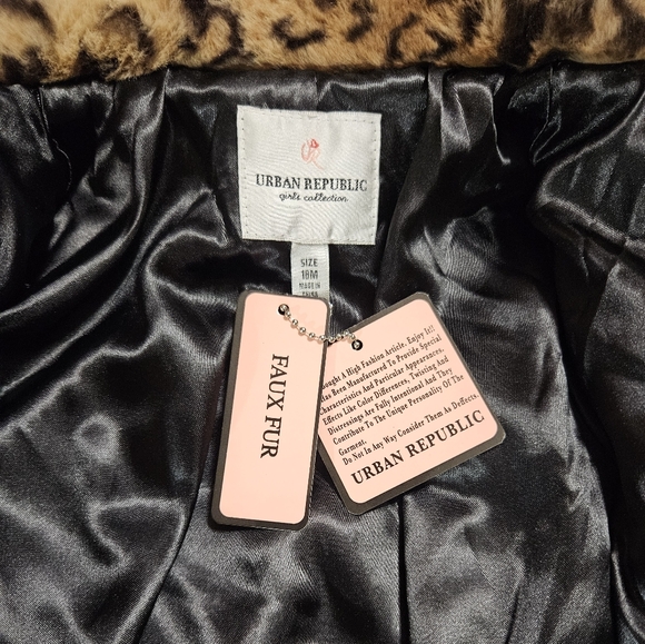 ๐HP๐ Urban Republic Infant Girl's Collection NWT Faux Fur Bomber Jacket - Picture 4 of 5